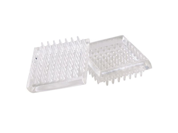 Shepherd Hardware 1-7/8-Inch Spiked Furniture Cup, Clear Plastic, 4-Pack (1 7/8