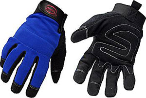 Boss 5205X Blue Mechanic Gloves, Synthetic Leather (X-Large)