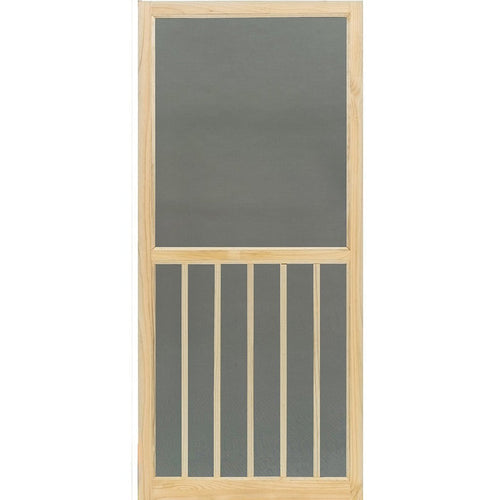 Snavely Screen Door Wood 5-Bar Stainable 36 in W x 80 in H x 1-1/8 in T Black (36 x 80 x 1-1/8)