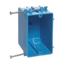Carlon B120A-UPC Zip Box® Blue & trade 1-Gang Outlet Box 3-1/4 Inch Depth PVC (3-1/4)