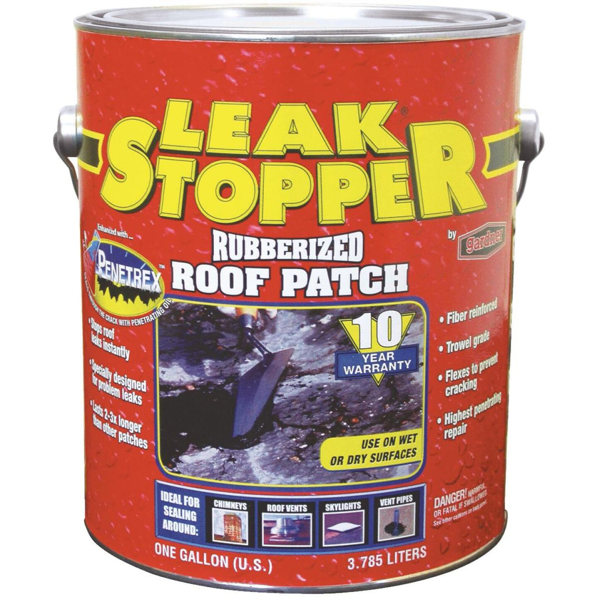 Leak Stopper Rubberized Roof Patch 1 Gallon 