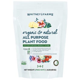 Organic & Natural Plant Food, All-Purpose, 3-4-2 Formula, 4-Lbs.