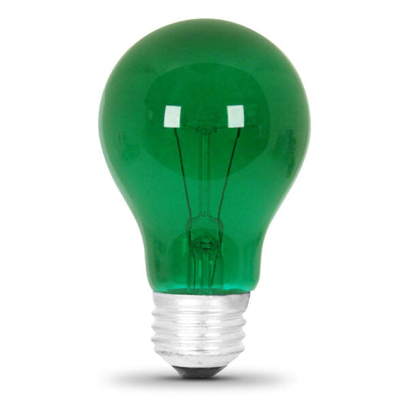 Feit Electric 25-Watt A19 Transparent Green Incandescent Party Light (25 Watt)