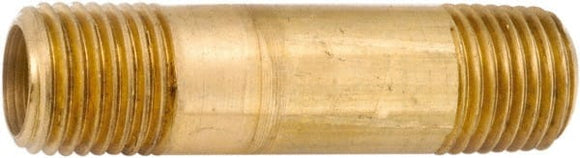 MSC Direct ANDERSON METALS  2″ Long, 1/8″ Pipe Threaded Brass Pipe Nipple (2″ Long, 1/8″ Pipe)