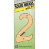 House Address Number 2, Brass, 4-In.