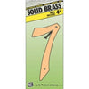 House Address Number 7, Brass, 4-In.