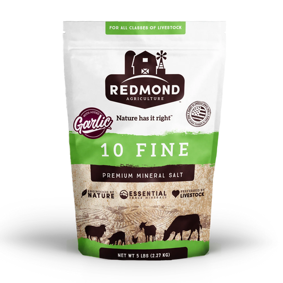 Redmond Mineral Salt 10 Fine with Garlic (5 LB)