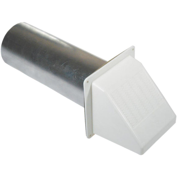 Builder's Best 4 In. White Plastic Wide Mouth Dryer Vent Hood