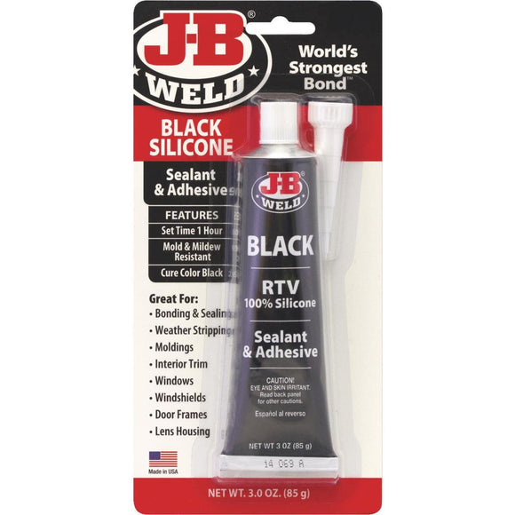 J-B Weld 3 Oz. Black All-Purpose RTV Silicone Sealant & Adhesive