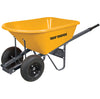 True Temper 6 cubic foot Poly Wheelbarrow with Dual Wheels