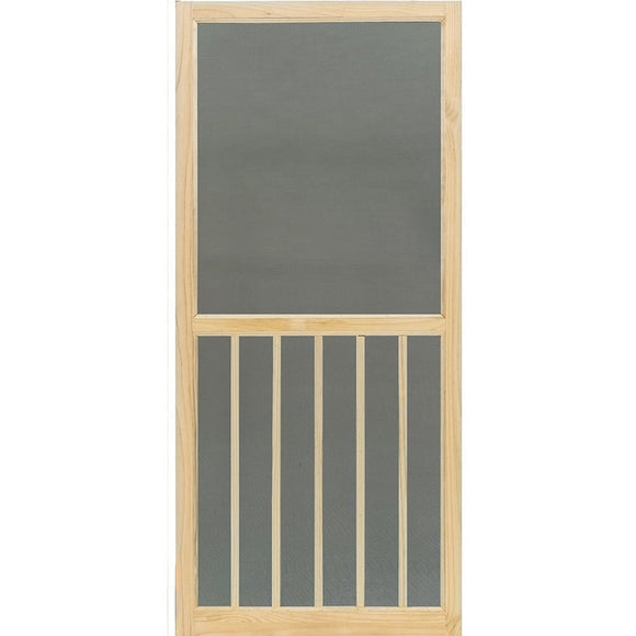 Snavely Screen Door Wood 5-Bar Stainable 36 in W x 80 in H x 1-1/8 in T Black (36