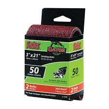 Gator Aluminum Oxide sanding belts 3 x 21 50 Grit (3 x 21)