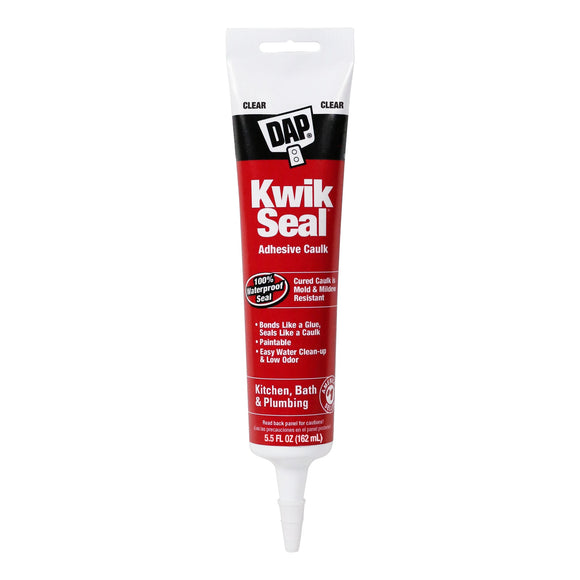 DAP Kwik Seal® Kitchen & Bath Adhesive Caulk 5.5 oz. Clear (5.5 oz., Clear)