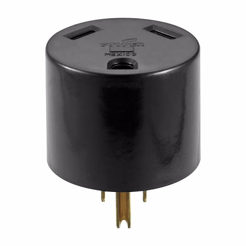 Eaton Cooper Wiring Receptacle Adapter 30A 125V Black