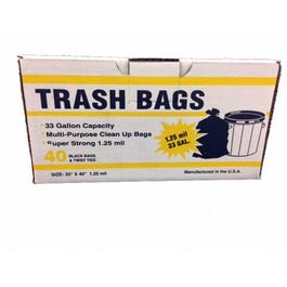 Large Trash Bags, 33-Gal., 40-Ct.