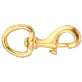 Bronze Swivel Round Eye Bolt Snap, 3/4-In.