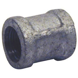 Pipe Fitting, Galvanized Coupling With Stop, 2-In.