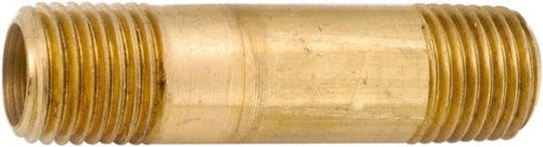 MSC Direct ANDERSON METALS  2-1/2″ Long, 1/8″ Pipe Threaded Brass Pipe Nipple