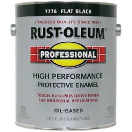 Professional Enamel, Flat Black, 400-VOC., 1-Gallon