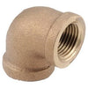 Pipe Fitting, 90-Degree Cast Elbow, Lead-Free Rough Brass, 1/8-In.