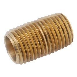 Pipe Fitting, Red Brass Nipple, Lead-Free, 1 x 4-In.