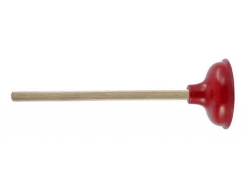 Aqua Plumb Plumber’s Plunger 18” Hardwood 6” Red
