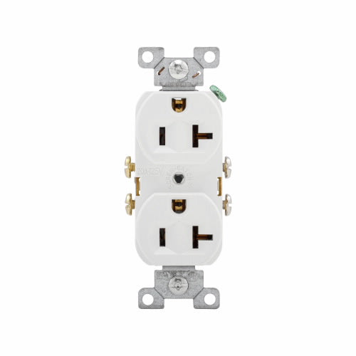 Eaton Cooper Wiring Commercial Specification Grade Duplex Receptacle 20A, 125V White (125V, White)
