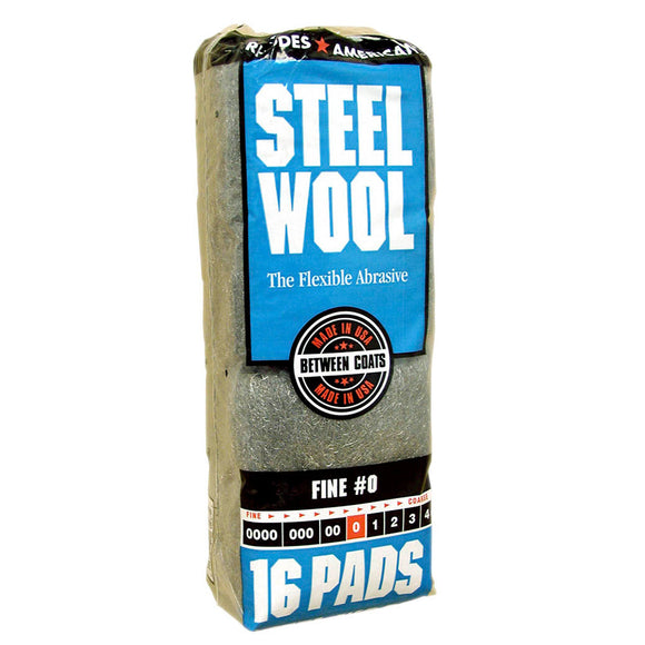 Homax® Steel Wool, Fine, Grade #0 16 Pads (16 Pads)