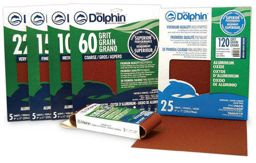 Linzer Blue Dolphin Aluminum Oxide Sandpaper Belts, 50-Grit, 3 x 24-In. 2 Pack