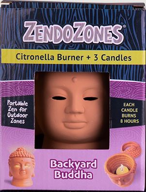 JT Eaton ZendoZones Citronella Candle Burner Candle For Mosquitoes 1 pk , Buddha