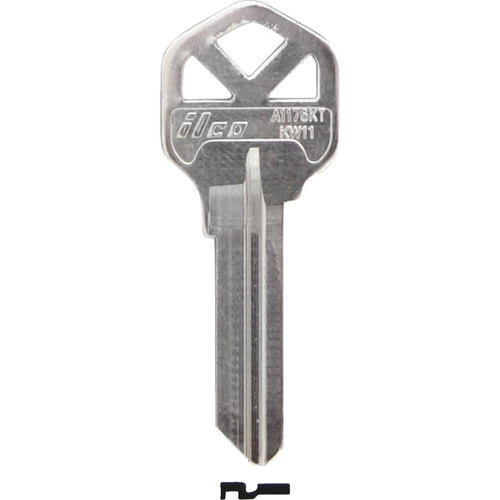 ILCO Kwikset Nickel Plated House Key, KW11 (10-Pack)