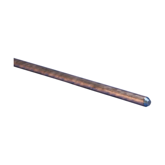 Erico Copper-Bonded Ground Rod, Pointed, 5/8 dia, 6', 10 mil Plating, 5.1 lb (5/8 x 6')