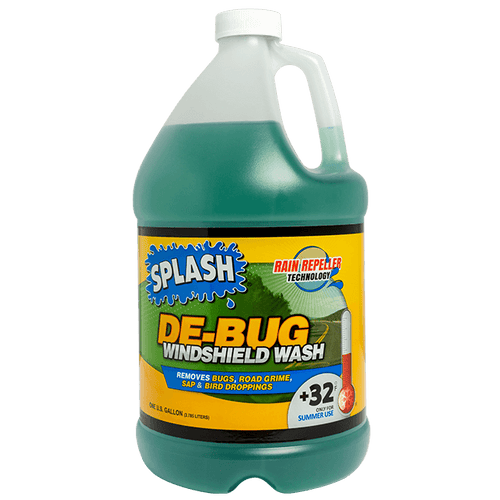 SPLASH® DE-BUG Premium Windshield Washer Fluid with Rain Repellant 1 Gallon