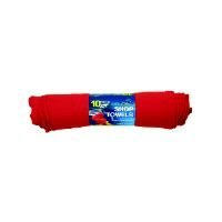 Howard Berger 10pk-100% Cotton Red Shop Towel 12” x 14”